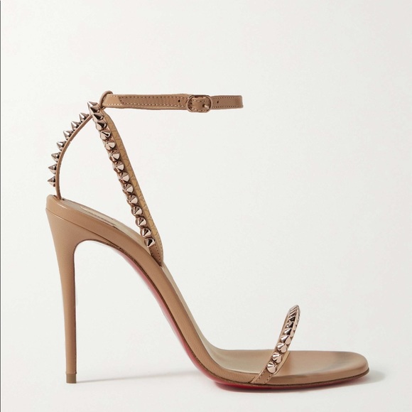 so me spike red sole sandals nude